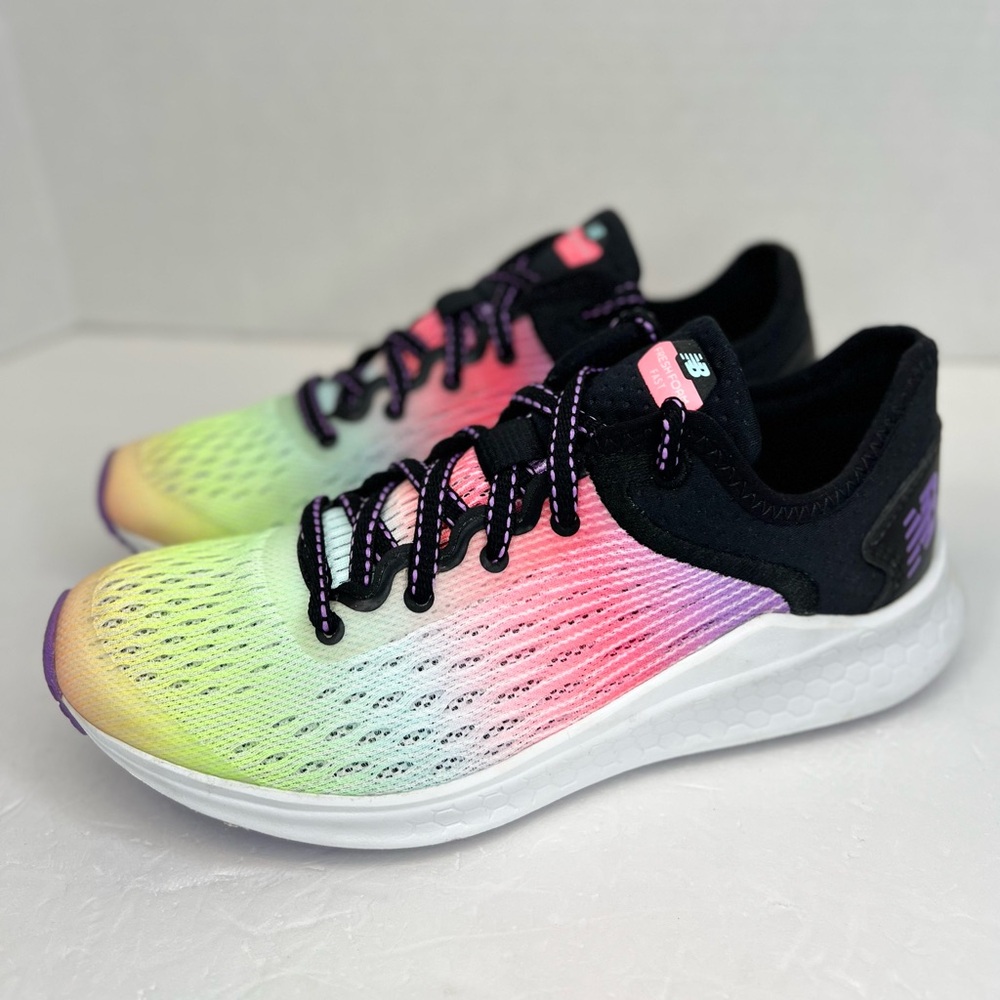 New Balance Fresh Foam Fast v2 Ombre/Rainbow Girls Sz 4/Womens 5.5 New No Box.